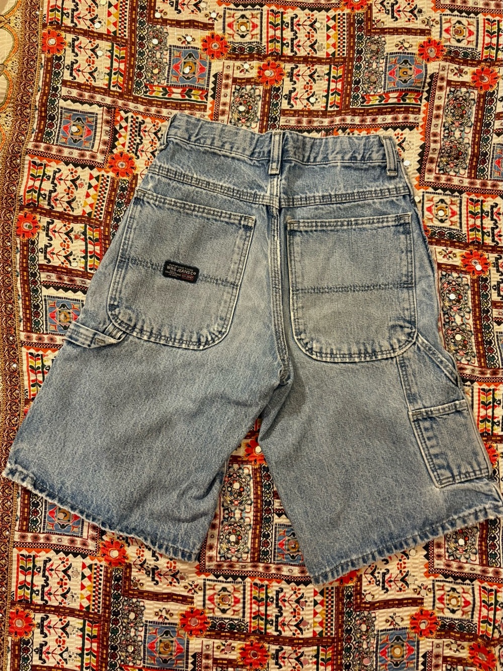 Light Wash Carpenter Denim Shorts